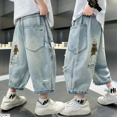 QT5871 QUẦN JEAN LỬNG RÁCH CHO BT