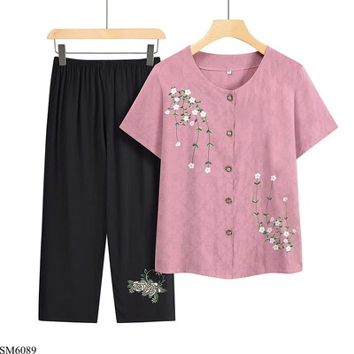 SM6089 SET BỘ IN HOA TRUNG NIÊN CHO MẸ VÀ BÀ