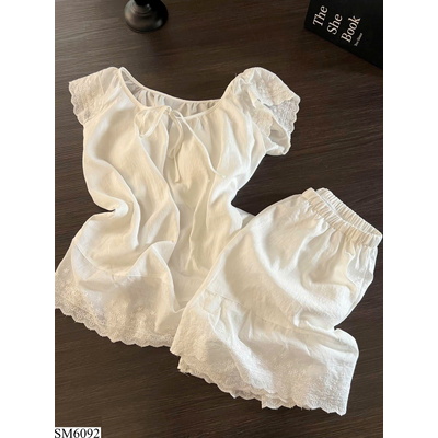 SM6092 BỘ MẶC NHÀ VIỀN REN NỮ