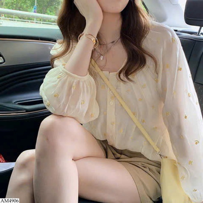 AM4906 ÁO SƠ MI HOA TAY LỬNG CHO NỮ