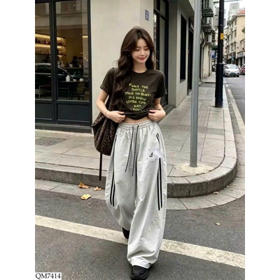 QM7414 QUẦN GIÓ PHỐI KẺ CHO NỮ