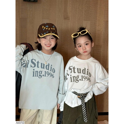 A4152 ÁO THUN DÀI TAY CHỮ STUDIO 1996