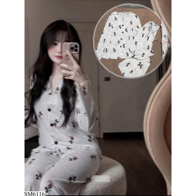 SM6116 SET NGỦ TAY DÀI MICKEY CHO NỮ