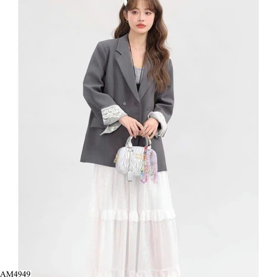 AM4949 BLAZER PHỐI REN