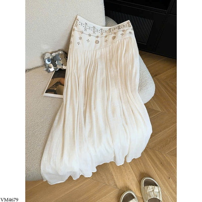 VM4679 CHÂN VÁY BOHO THÊU HOA