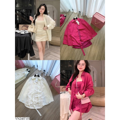 VN2407.03 SET VÁY 2 DÂY KÈM SƠ MI