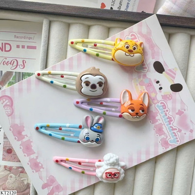 KT2120 SET 5 KẸP TÓC DỄ THƯƠNG CHO BÉ