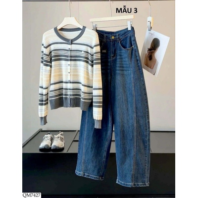 QM7427 QUẦN JEANS NỮ ỐNG SUÔNG CÁ TÍNH ANNA