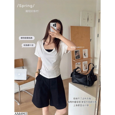 AM4992 ÁO THUN 2 CHI TIẾT NỮ