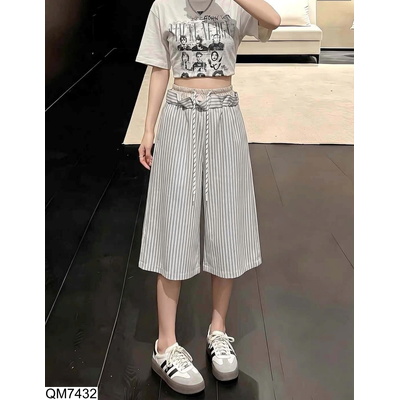 QM7432   QUẦN LỬNG KẺ ỐNG SUÔNG ANNA