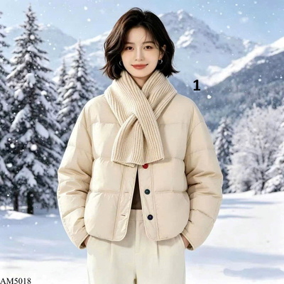 AM5018 ÁO PHAO NỮ KÈM KHĂN LEN