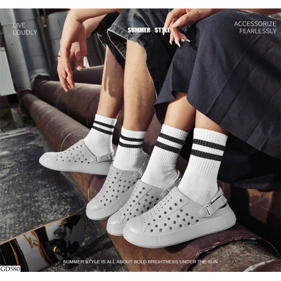 GD580 DÉP CROCS ĐỤC LỖ ĐẾ DÀY NAM NỮ
