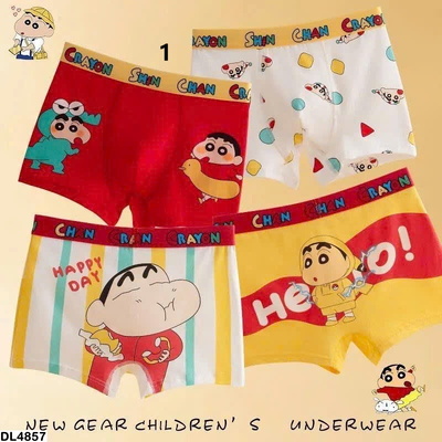 DL4857 SET 4 CHIẾC QUẦN SỊP ĐÙI HOẠT HÌNH CHO BÉ TRAI
