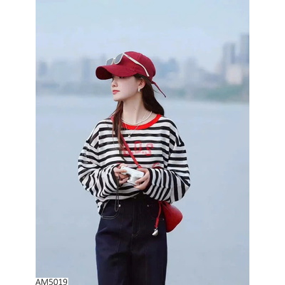 AM5019 ÁO PHÔNG KẺ DÀI TAY