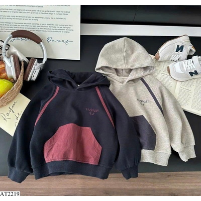 AT2219  HOODIE BÉ TRAI CÓ MŨ