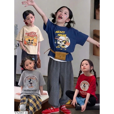 VN3007.14 SET 4 ÁO COTTON SIÊU YÊU CHO CẢ BÉ