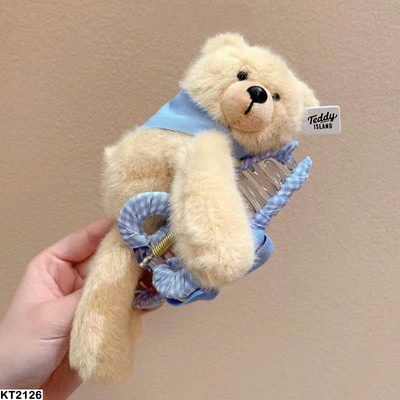 KT2126  KẸP TÓC GẤU BÔNG DỄ THƯƠNG