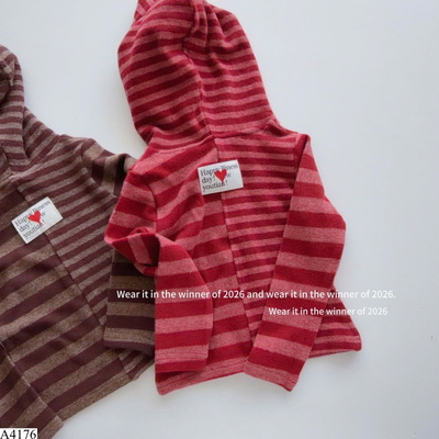 A4176 ÁO HODDIE KẺ SỌC CHO BÉ