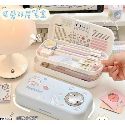 PK3004 HỘP ĐỰNG BÚT 2 TẦNG ĐA NẮNG CHO BÉ