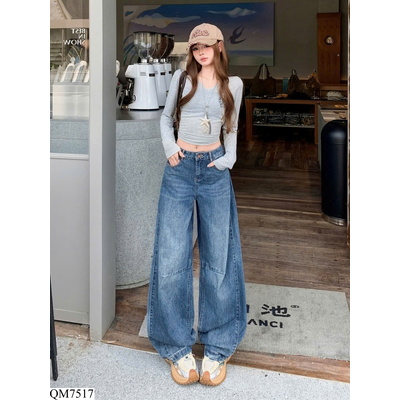 QM7517 QUẦN JEANS ỐNG RỘNG