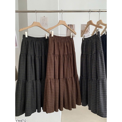 VM4712 CHÂN VÁY KẺ DÁNG DÀI KEKEZOON
