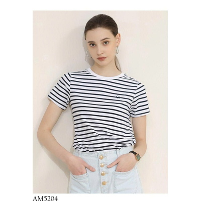 AM5204  ÁO THUN CỔ TRÒN KẺ NGANG CANVAUS