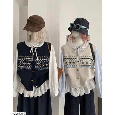 AM5217 ÁO GILE LEN HỌA TIẾT