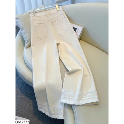 QM7522  QUẦN ỐNG LOE PHỐI REN