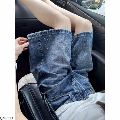 QM7523 QUẦN JEAN SHORT ĐÍNH ĐÁ