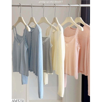 AM5231 SET ÁO CARDIGAN + ÁO 2 DÂY ANNA
