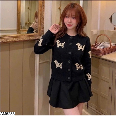 AM5233  ÁO CARDIGAN CÚN BÔNG