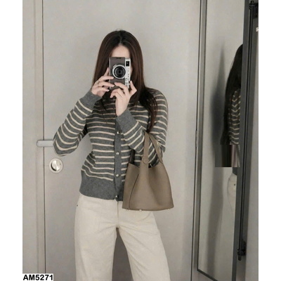 AM5271  ÁO CARDIGAN DỆT KIM KẺ