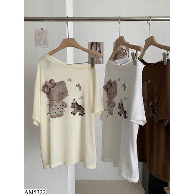 AM5322 ÁO TRỄ VAI LỆCH KITTY