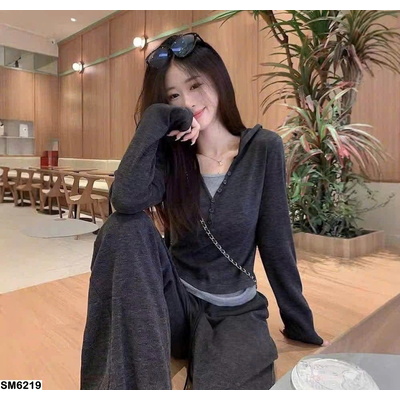 SM6219 SET BỘ NỈ CÓ MŨ THỂ THAO CHO NỮ