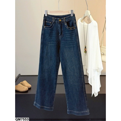 QM7553 QUẦN JEANS ỐNG SUÔNG NỮ