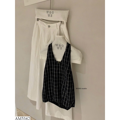 AM5342  ÁO YẾM KẺ CARO W.G.W.E
