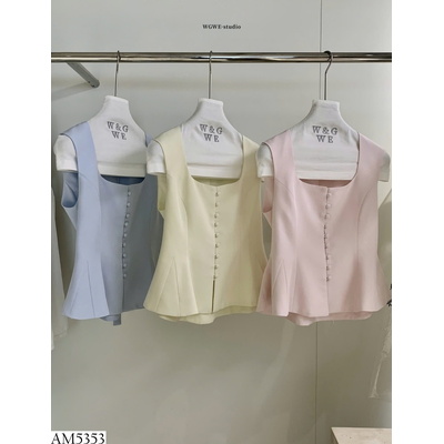 AM5353 ÁO SÁT NÁCH CỔ VUÔNG W.G.W.E