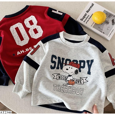 AT2346 ÁO NỈ SNOOPY PHỐI SỌC