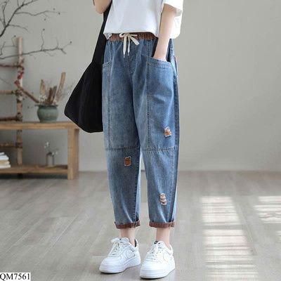 QM7561 QUẦN JEANS RÁCH NỮ