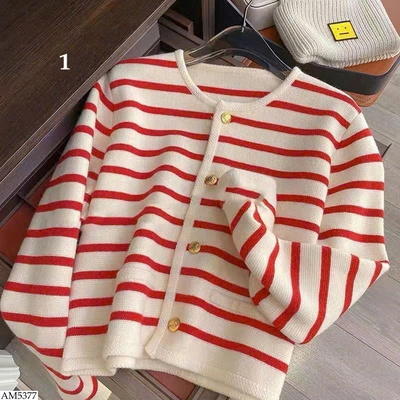 AM5377 ÁO CARDIGAN KẺ CHO NỮ