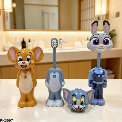 PK3097  SET 3 BÀN CHẢI TOM & JERRY & THỎ CHO BÉ