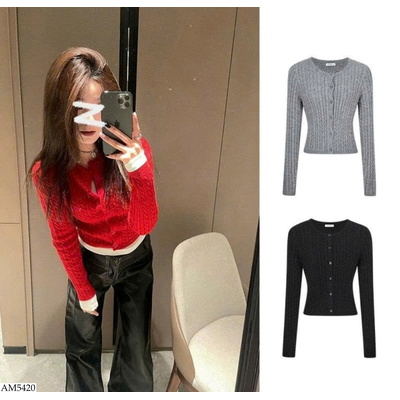 AM5420 ÁO LEN CARDIGAN MOSESQUEEN