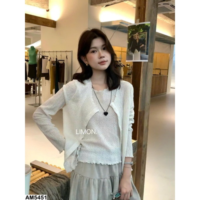 AM5451 SET ÁO SỢI LƯỚI MỎNG 2 MÓN