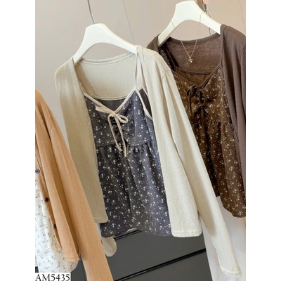 AM5435 SET 2 MÓN ÁO 2 DÂY + CARDIGAN NỮ ANNA