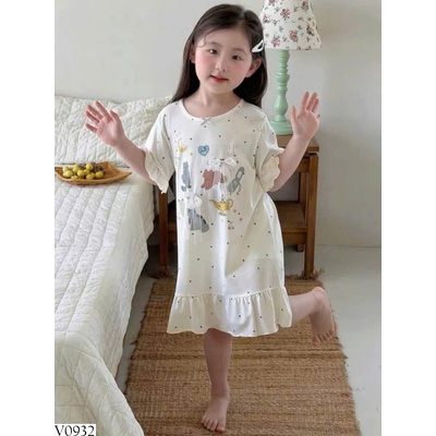 V0932 VÁY MẶC NHÀ HỌA TIẾT CHO BÉ
