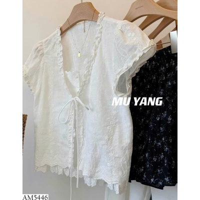 AM5446 ÁO SƠ MI GIẢ 2 MẢNH CHO NỮ