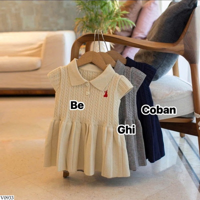 V0933 VÁY BÉ GÁI CỔ POLO