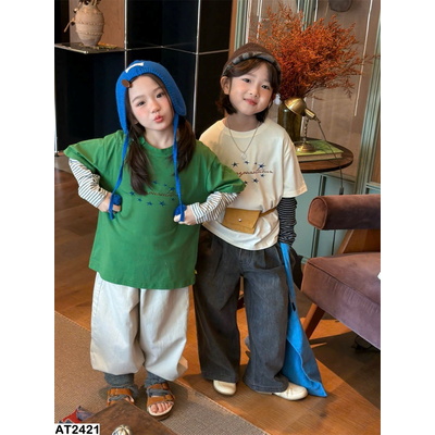 AT2421  ÁO PHÔNG TAY KẺ CHO BÉ