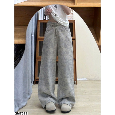 QM7593 QUẦN JEANS SUÔNG KHÓI LOANG CHO NỮ