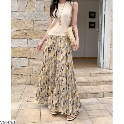 VM4763 CHÂN VÁY DÀI HỌA TIẾT CHO NỮ
